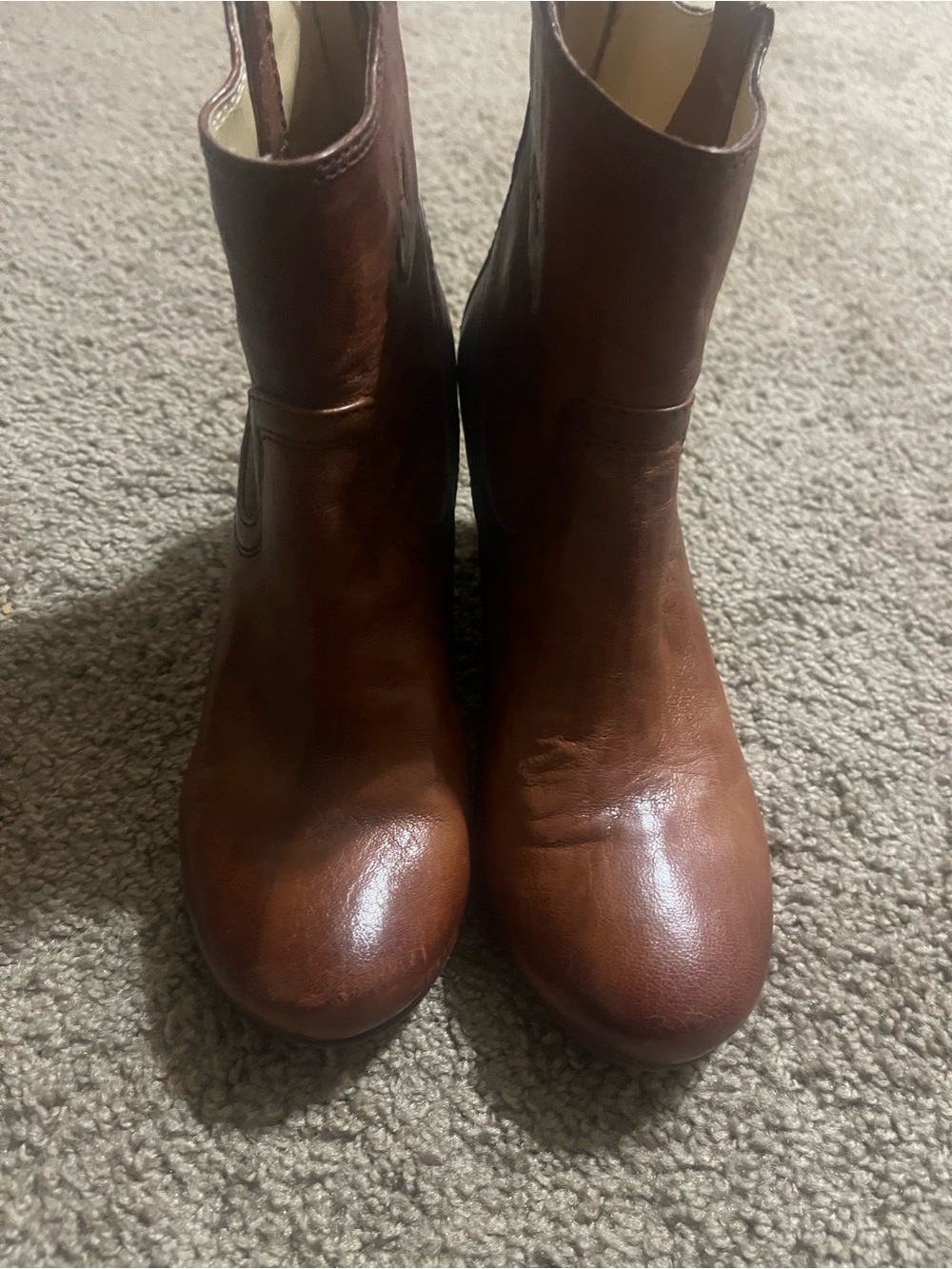 Frye Carson leather wedge shoe w sz 7